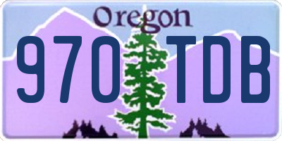 OR license plate 970TDB