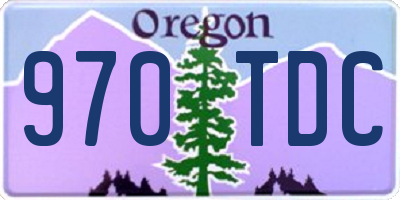 OR license plate 970TDC