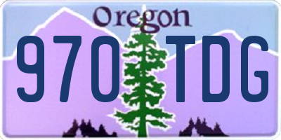 OR license plate 970TDG