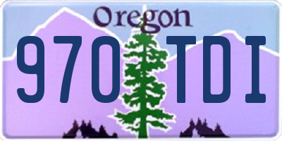 OR license plate 970TDI