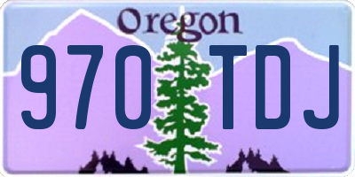 OR license plate 970TDJ