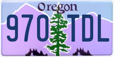 OR license plate 970TDL