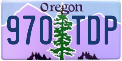 OR license plate 970TDP