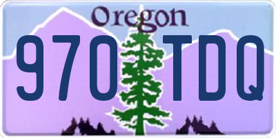 OR license plate 970TDQ