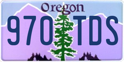 OR license plate 970TDS