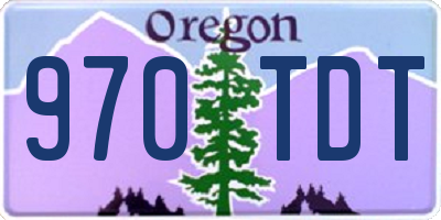 OR license plate 970TDT