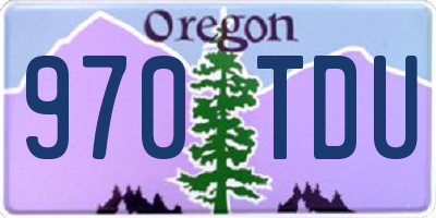 OR license plate 970TDU