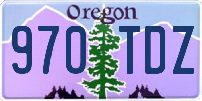 OR license plate 970TDZ