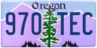 OR license plate 970TEC