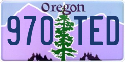 OR license plate 970TED