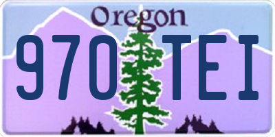 OR license plate 970TEI