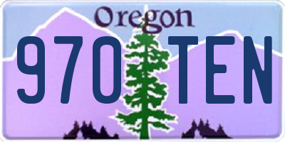 OR license plate 970TEN