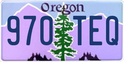OR license plate 970TEQ