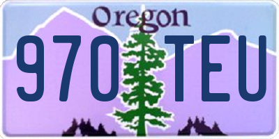 OR license plate 970TEU