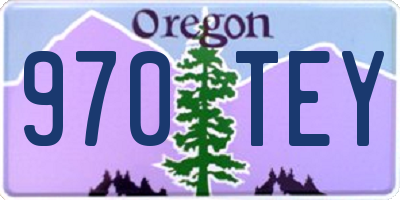 OR license plate 970TEY