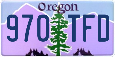 OR license plate 970TFD