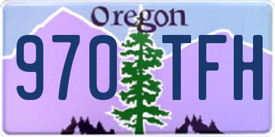 OR license plate 970TFH