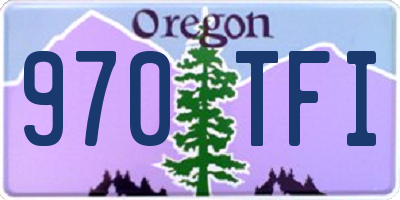 OR license plate 970TFI