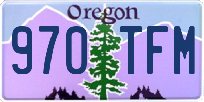 OR license plate 970TFM