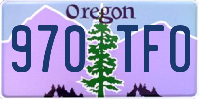 OR license plate 970TFO