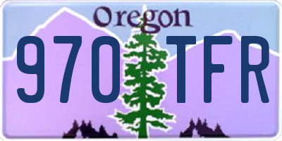 OR license plate 970TFR