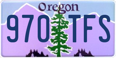 OR license plate 970TFS