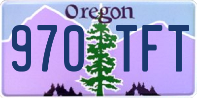 OR license plate 970TFT