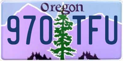 OR license plate 970TFU
