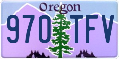 OR license plate 970TFV
