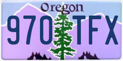 OR license plate 970TFX