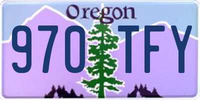 OR license plate 970TFY