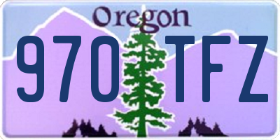 OR license plate 970TFZ