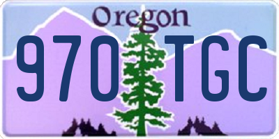OR license plate 970TGC