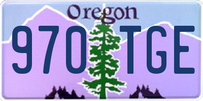 OR license plate 970TGE