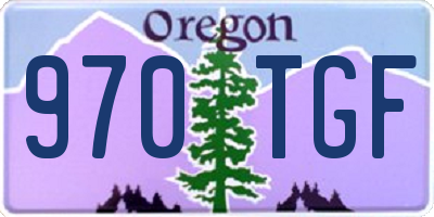 OR license plate 970TGF