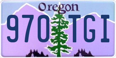 OR license plate 970TGI