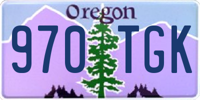 OR license plate 970TGK