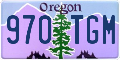 OR license plate 970TGM