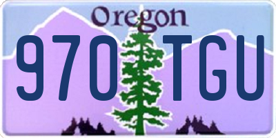 OR license plate 970TGU