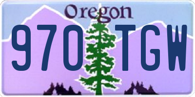 OR license plate 970TGW