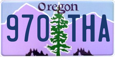 OR license plate 970THA