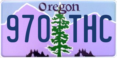 OR license plate 970THC