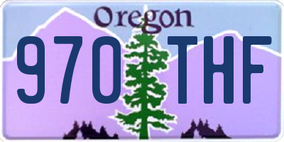 OR license plate 970THF