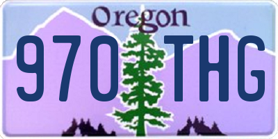 OR license plate 970THG
