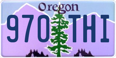 OR license plate 970THI