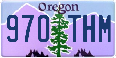 OR license plate 970THM