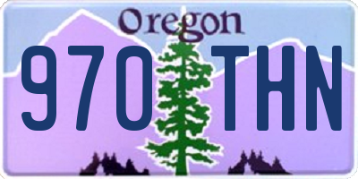 OR license plate 970THN