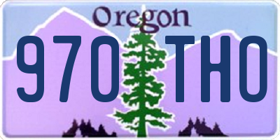 OR license plate 970THO