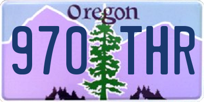 OR license plate 970THR