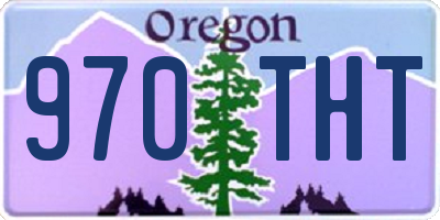 OR license plate 970THT